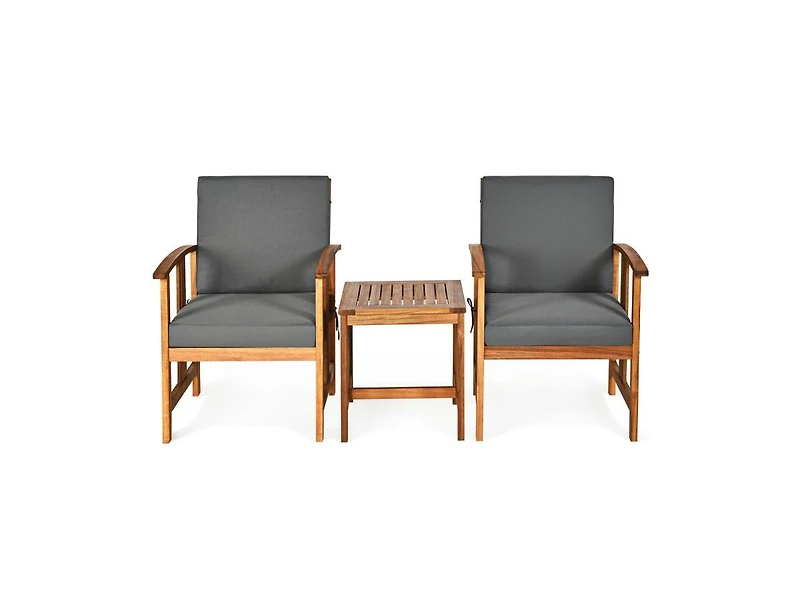 Mondawe 3 Solid Wood Outdoor Patio Sofa Furniture Set