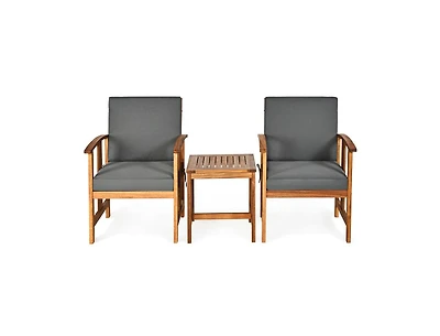 Mondawe 3 Solid Wood Outdoor Patio Sofa Furniture Set