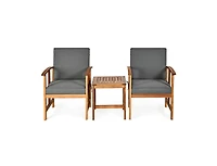 Mondawe 3 Solid Wood Outdoor Patio Sofa Furniture Set
