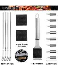 Xdovet Bbq Grill Accessories Set Stainless Steel Tool Mats Case