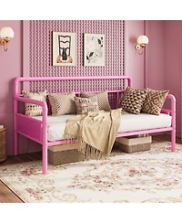 gaomon Metal Daybed Frame Twin Size, Industrial Sofa Bed with Iron Frame, Heavy Duty for Living Room, Office, or Guest Room