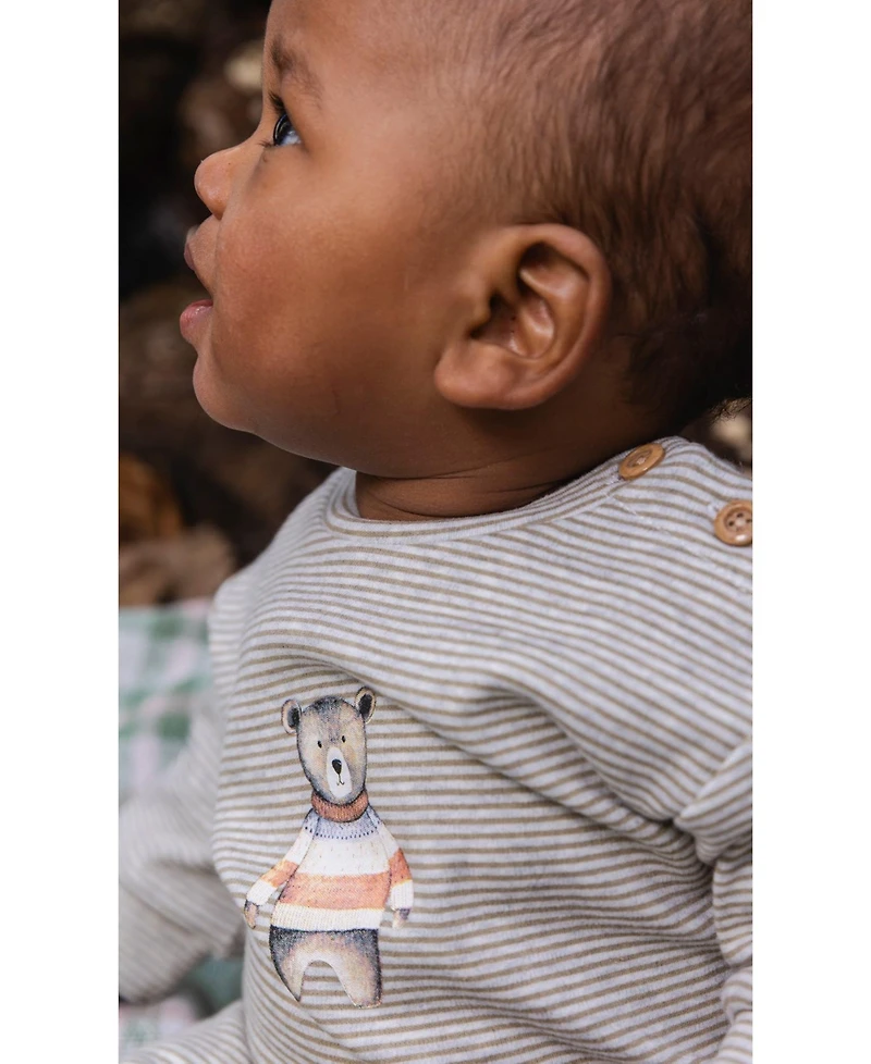 Deux par Baby Boy ( 3M to 24M ) Cotton Pants and Top Set Stripes