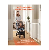 Ruie No Bottom Bar Dog Gate for Stairs 28 in High and 26 to 43 in Wide