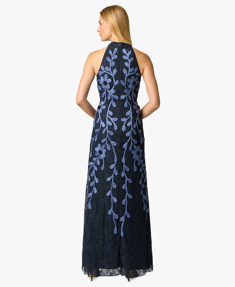 Adrianna Papell Women's Soutache Lace Ball Gown