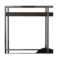 HomeRoots 34" Iron and Wood Rolling Bar Cart