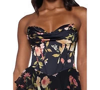 Alex & Sophia Juniors Sweetheart-Neck Dress