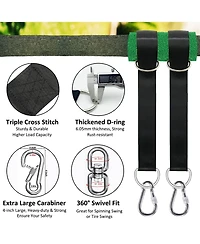 Piscifun Heavy Duty Tree Swing Hanging Kit With Lock Carabiners Protectors 5500 Lbs Capacity