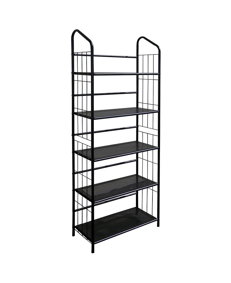 HomeRoots Metal Five Tier Bookcase