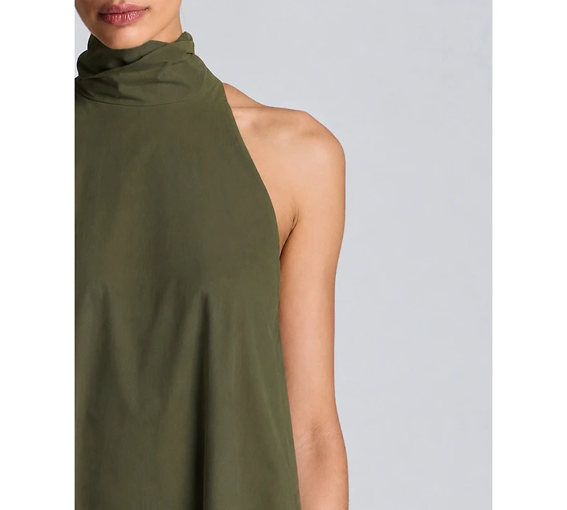 Kenneth Cole Women's Tie Back Halter Neck Midi Dress