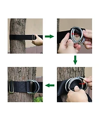 Piscifun Camping Hammock Tree Straps Swing Hanging Kit Heavy Duty Carabiners Adjustable Straps