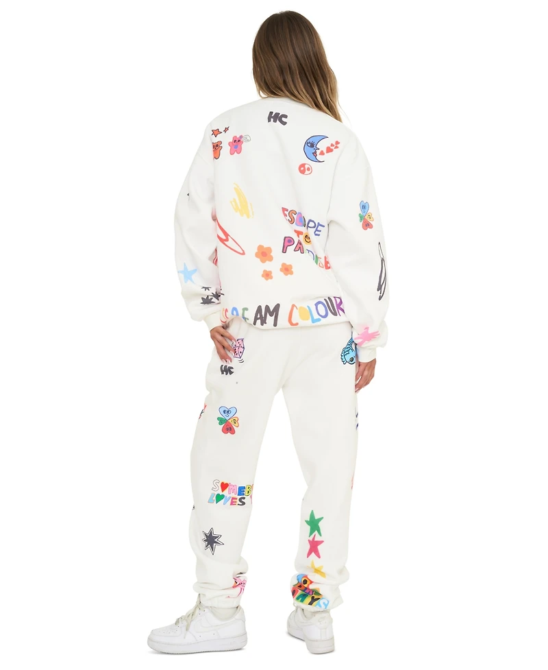Mayfair Juniors' Somebody Loves You Pull-On Jogger Pants