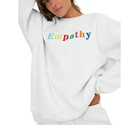 Mayfair Juniors' Classic Crewneck Oversized Graphic Sweatshirt