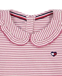 Tommy Hilfiger Girls' 2T-6X Striped Top and Jumper, 2-Piece Set