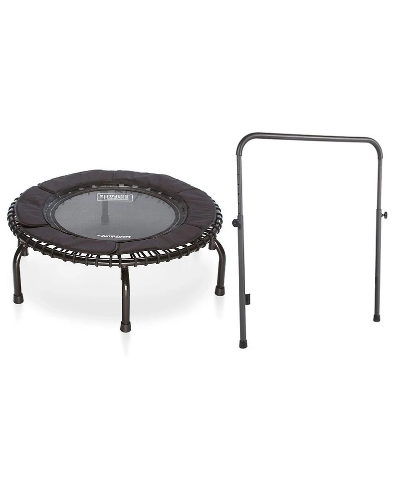JumpSport 250 Fitness Rebounder Mini Trampoline and Handle Bar Accessory