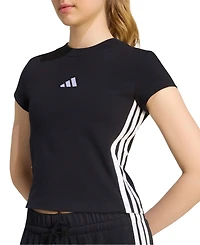 adidas Women's Essentials 3-Stripes Padded Slim Baby T-Shirt
