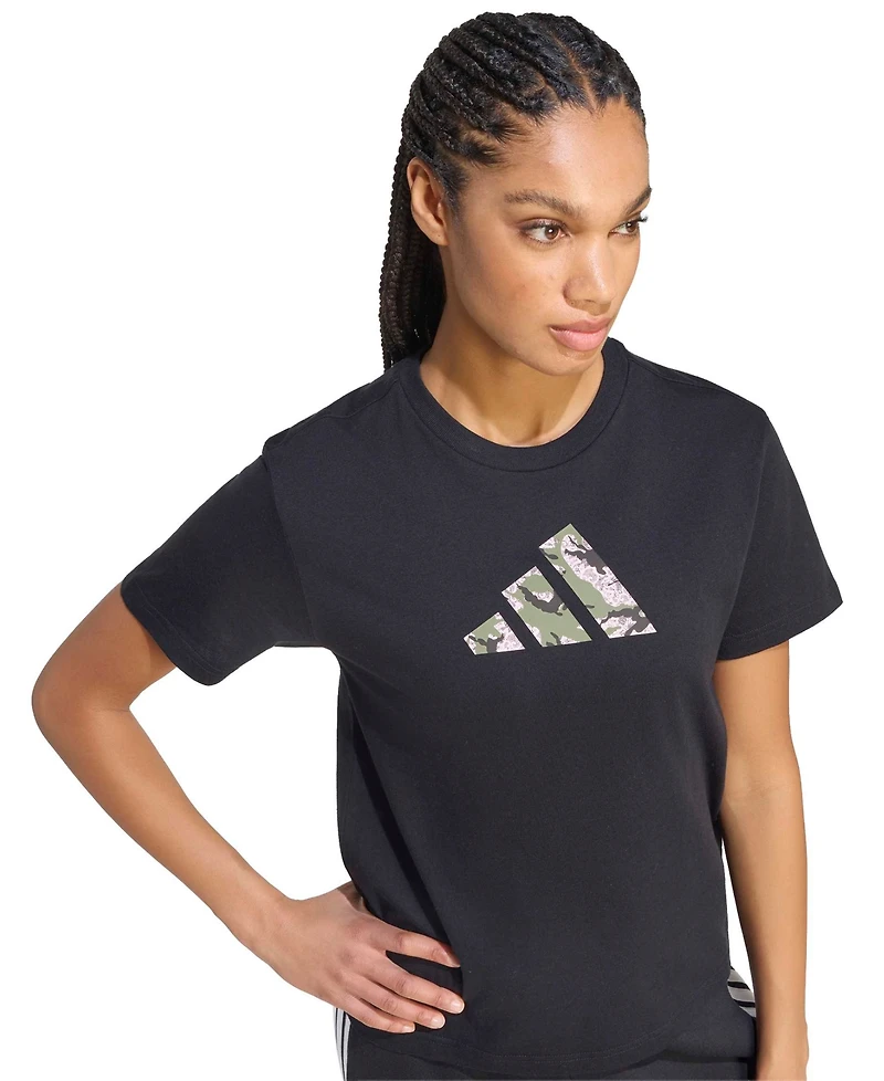 adidas Women's Camo T Camo-Print T-Shirt