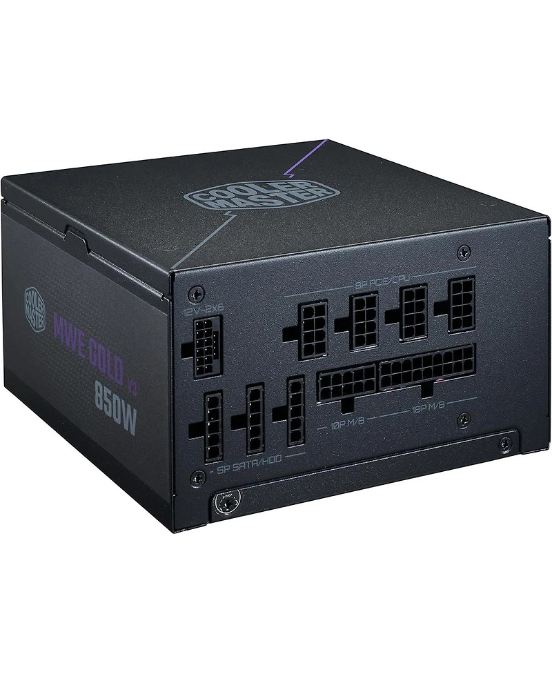Coolermaster Mwe Gold 850 V3 80+ Gold Fully-Modular 850W Power Supply Compatible with Modern GPUs and Atx 3.1 Systems