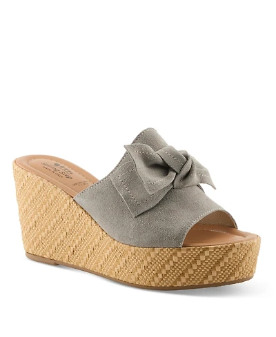 Spring Step Ellyn-Woven Women's Wedge with Suede Upper