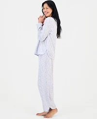 Charter Club Women's Pima Cotton Long-Sleeve Scoop Neck Pajama Top and Pants Set, Macy's Exclusive