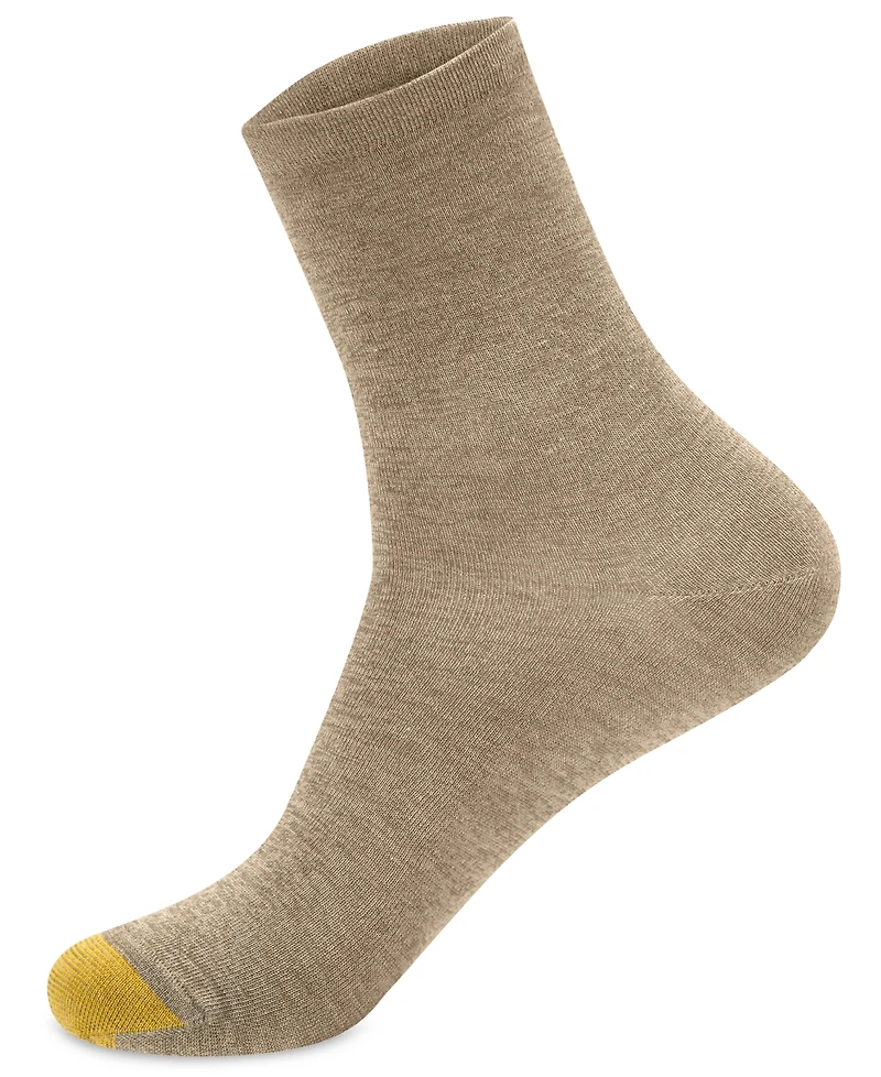 Gold Toe Women's Classic Convertible Short Crew Socks, 3-Pack