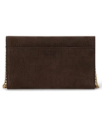 Lauren Ralph Lauren Crocodile-Embossed Medium Adair Ii Leather Crossbody Wallet