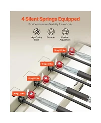 Sevorley Foldable Pilates Reformer with Dual Spring and Cord Resistance, 400 lb Capacity