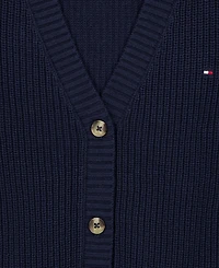 Tommy Hilfiger Girls' 7-16 Shaker Rib Cardigan Sweater
