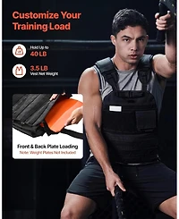 Sevorley Adjustable Weighted Vest with Shoulder Pads, Nylon Vest Holds up to 40 lb