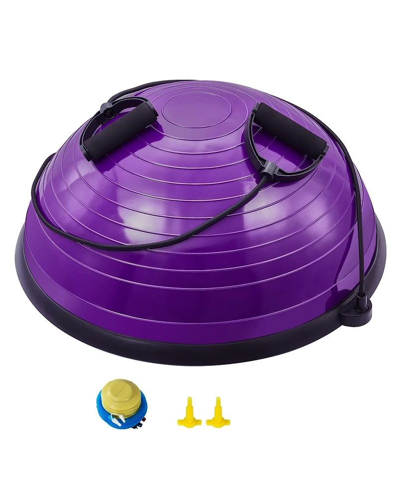 Sevorley Half Exercise Ball Trainer, 23 in Balance Ball with Resistance Bands and Foot Pump