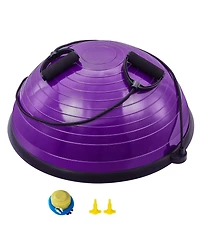 Sevorley Half Exercise Ball Trainer, 23 in Balance Ball with Resistance Bands and Foot Pump