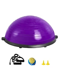 Sevorley Half Exercise Ball Trainer, 23 in Balance Ball with Resistance Bands and Foot Pump