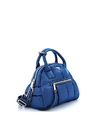 Pre-Owned Prada Medium Bomber Convertible Bowler Bag Tessuto