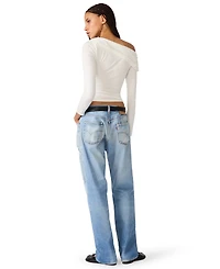 Steve Madden Women's Roman Long-Sleeve Knit Top