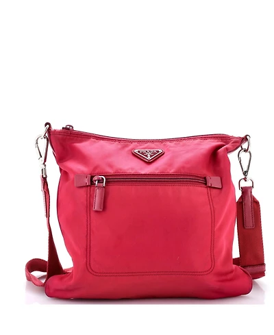 Pre-Owned Prada Medium Front Pocket Messenger Bag Tessuto