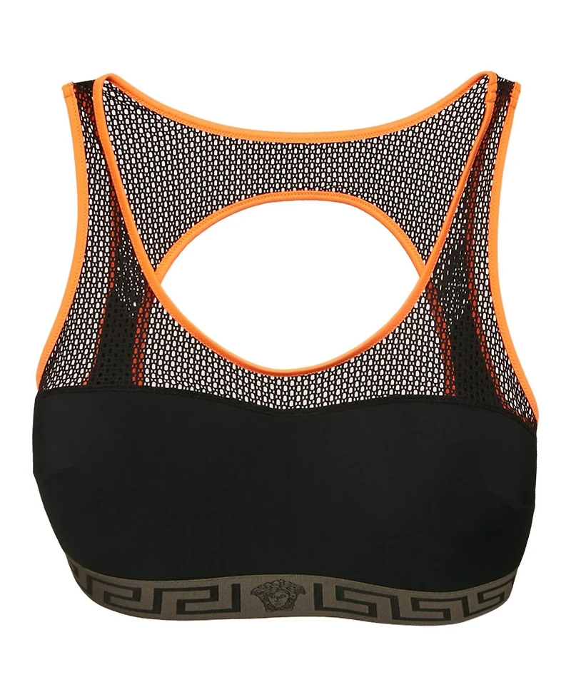 Pre-Owned Versace Women's Underwear Mesh Trim Sports Bra
