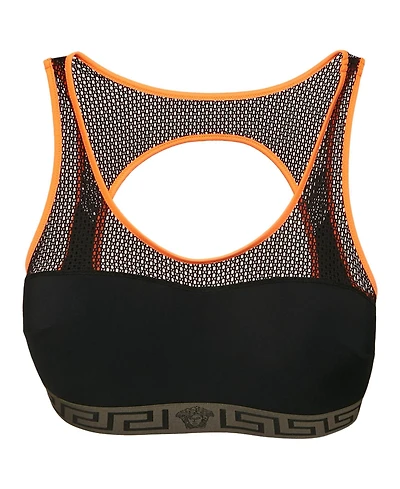 Pre-Owned Versace Women's Underwear Mesh Trim Sports Bra