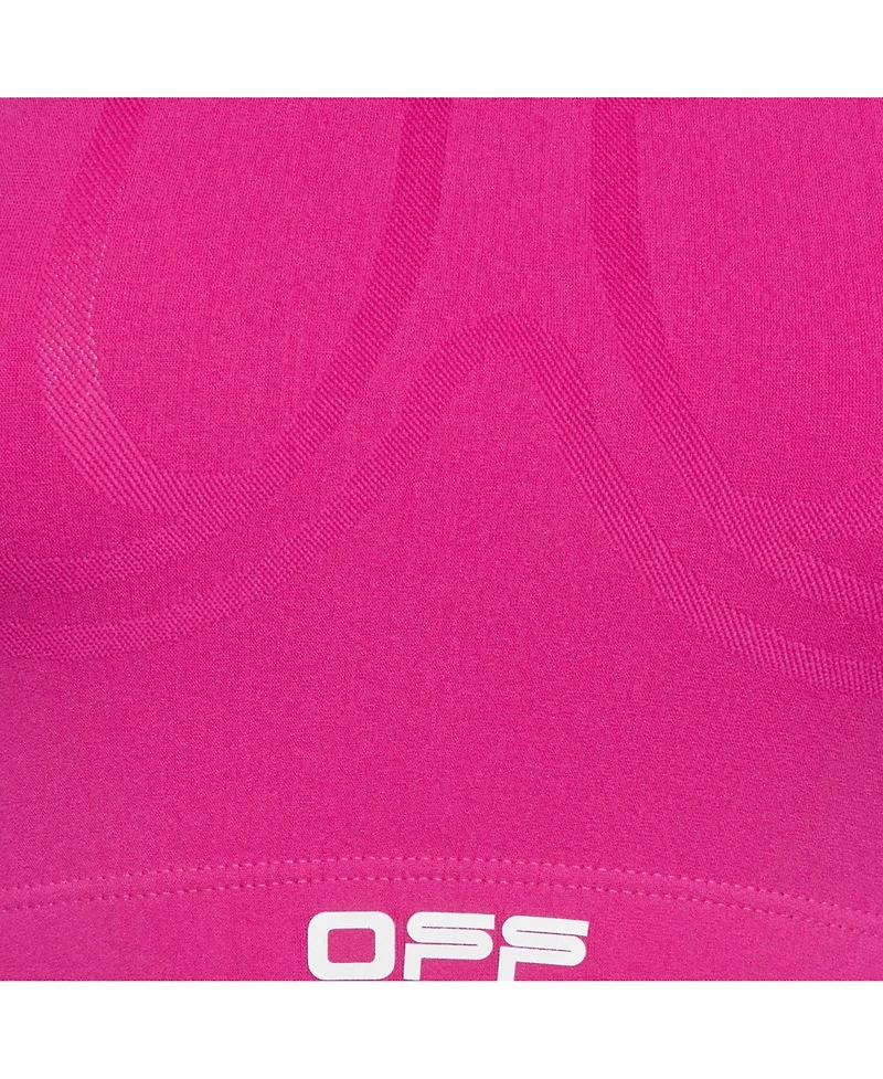 Pre-Owned Off-White Women's Logo Print Jersey Crop Top