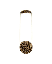 Deux par Deux Little and Big Girl Faux Fur Shoulder Bag Leopard Print