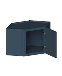 Boyel Living 18 Inch Height Short Corner Wall Cabinets, Ready to Assemble Kitchen Cabinet with Solid Wood Frame, Soft-Close Slides and Hinge
