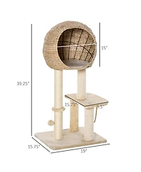 Ruie 39 inch Cat Tree Tower with Sisal Scratching Posts and Condo