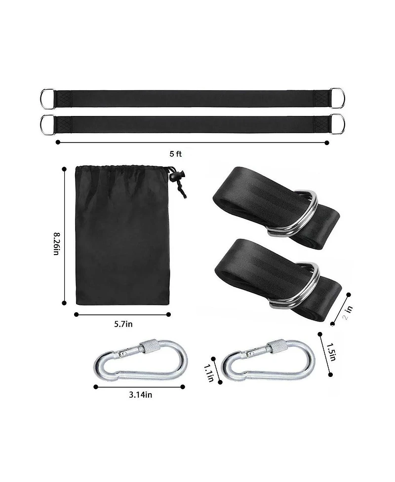 Piscifun Heavy Duty Tree Swing Straps 2 Pack With Carabiners Carry Bag For Outdoor Hammock Yoga