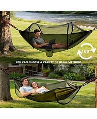 Piscifun 2 Person Pop Up Camping Hammock With Mosquito Net Lightweight Portable Outdoor Indoor Travel