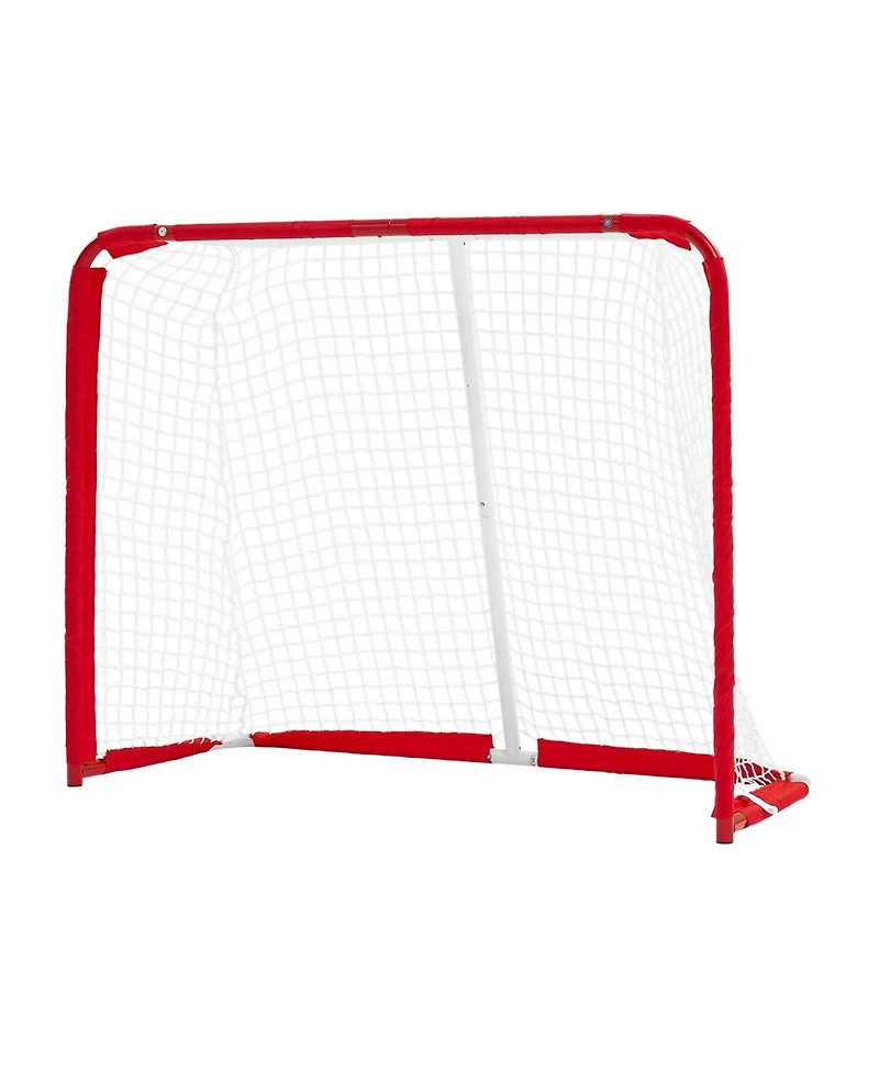 Sevorley Steel Street Hockey Goal, Portable Regulation-Size Net for Backyard