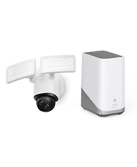 eufy Floodlight Camera E340 With HomeBase S380 (HomeBase 3), Outdoor Wired Security Camera Dual Lens