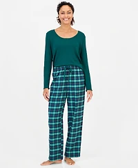 Charter Club Women's Cotton Flannel Plaid Pajama Pants, Created for Macy's
