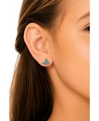 Chanteur Kids Leaf Hypoallergenic Earrings for Girls with Surgical Titanium Screwbacks