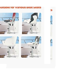 Sevorley Adjustable Boat Seat Pedestal with Slide, 13.4 to 19.2 in