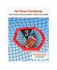 Sevorley 8 x 8 ft Football Throwing Net with 6 Target Pockets, Qb Passing Accuracy Trainer
