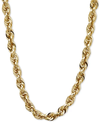 Lightweight 24" Glitter Rope Necklace (5-1/2mm) in 14k Gold