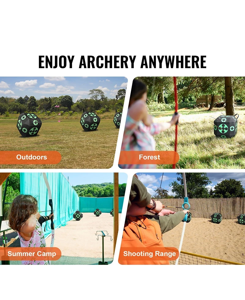 Sevorley Portable Archery Target, 15-Inch Self-Healing Xpe Foam Block with Carry Handle